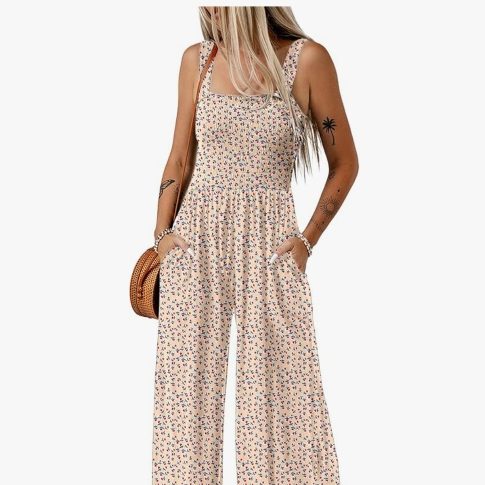 NWT Floral Sleeveless Jumpsuit 2X